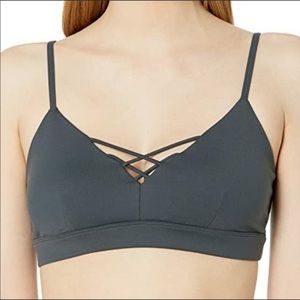 Alo Yoga Interlace Bra Grey Medium